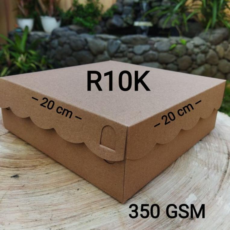 

NEW Dus Coklat R10K Kraft 20x20 cm / Kotak Nasi R10K / Box Nasi Coklat @ 848