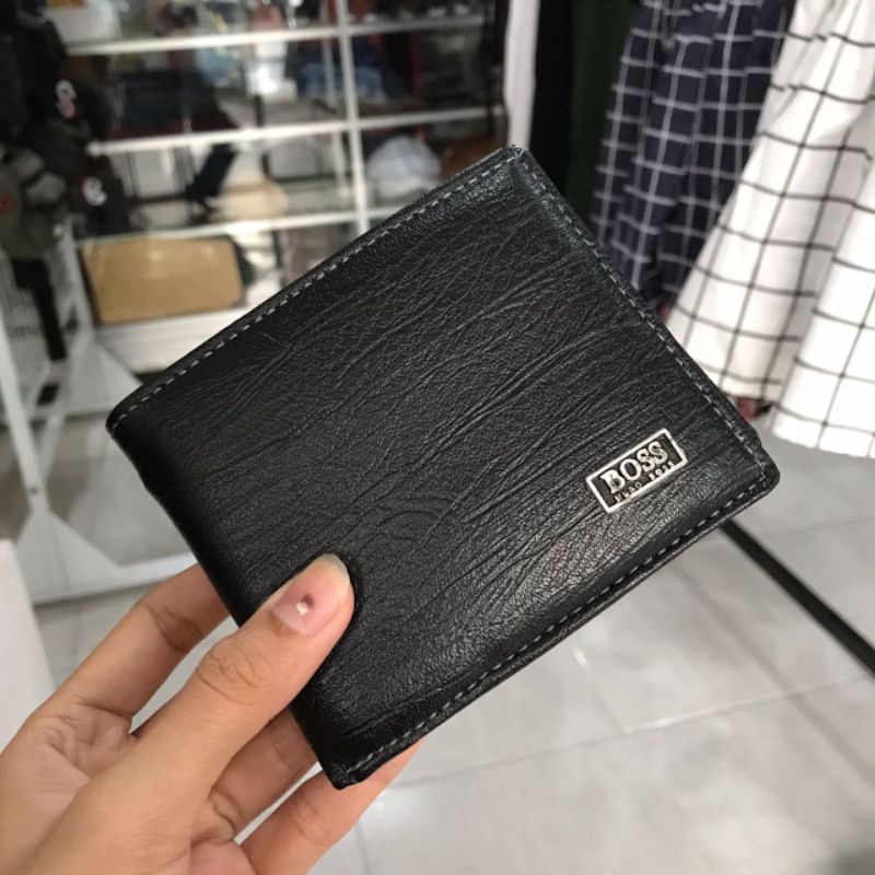 Dompet Pria Kulit Murah Levs-Hitam merk BOSS