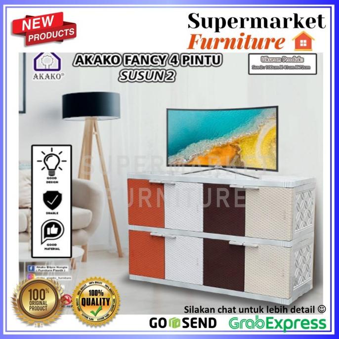 Lemari Plastik Lemari Pakaian/Bupet Tv Akako Fancy Allonia21