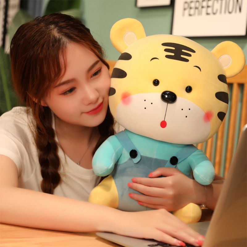 Mary9/13in Mainan Figure Boneka Harimau Untuk Boneka Interaktif Mainan Mewah Lucu Dicuci Sofa Ornamen Pacar Lahir