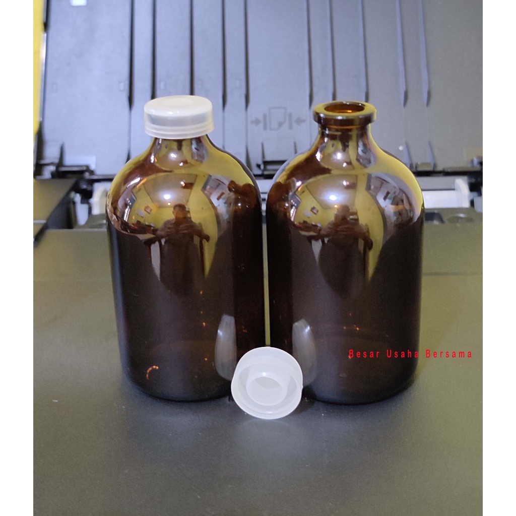 Botol Kaca Vial Coklat Amber 100ml 100 ml Tutup Plastik / Reed Diffuser
