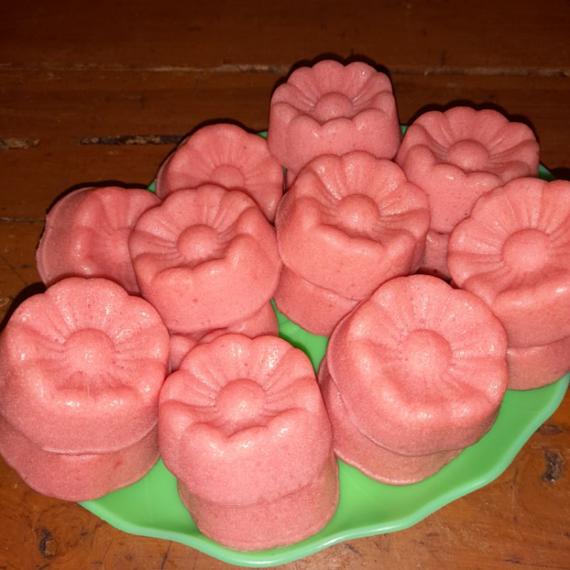 

Apem kukus hijau / merah muda / gula merah isi 10pcs