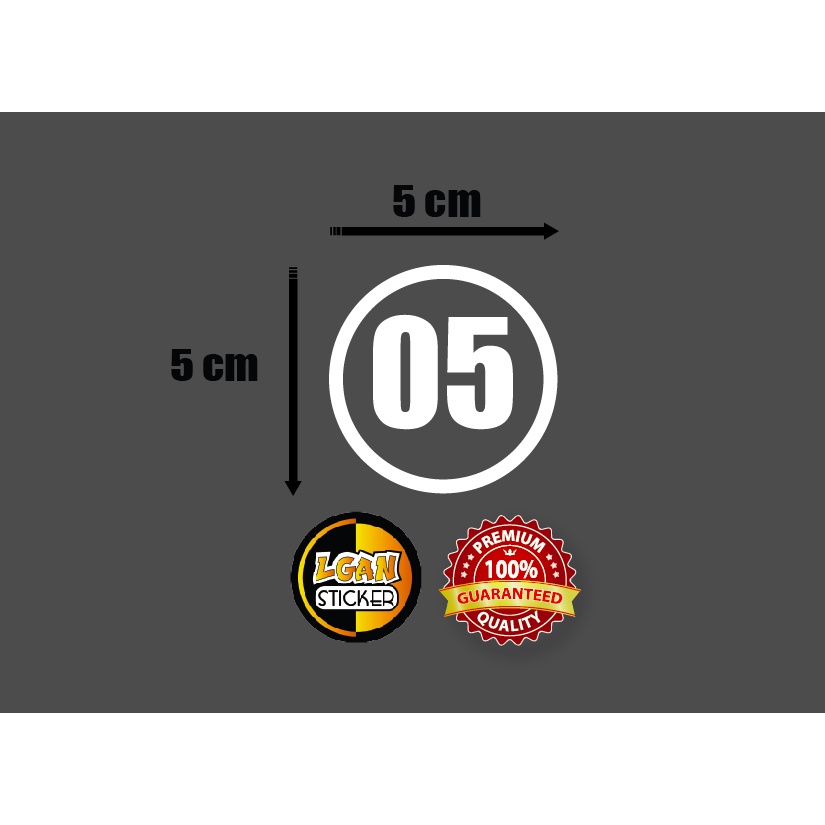 

STIKER NOMOR MODEL BULAT KEREN UNTUK DITEMPEL DI LOKER / LEMARI/ KACA / ETALASE UK 5 CM BAHAN REVLEKTIVE