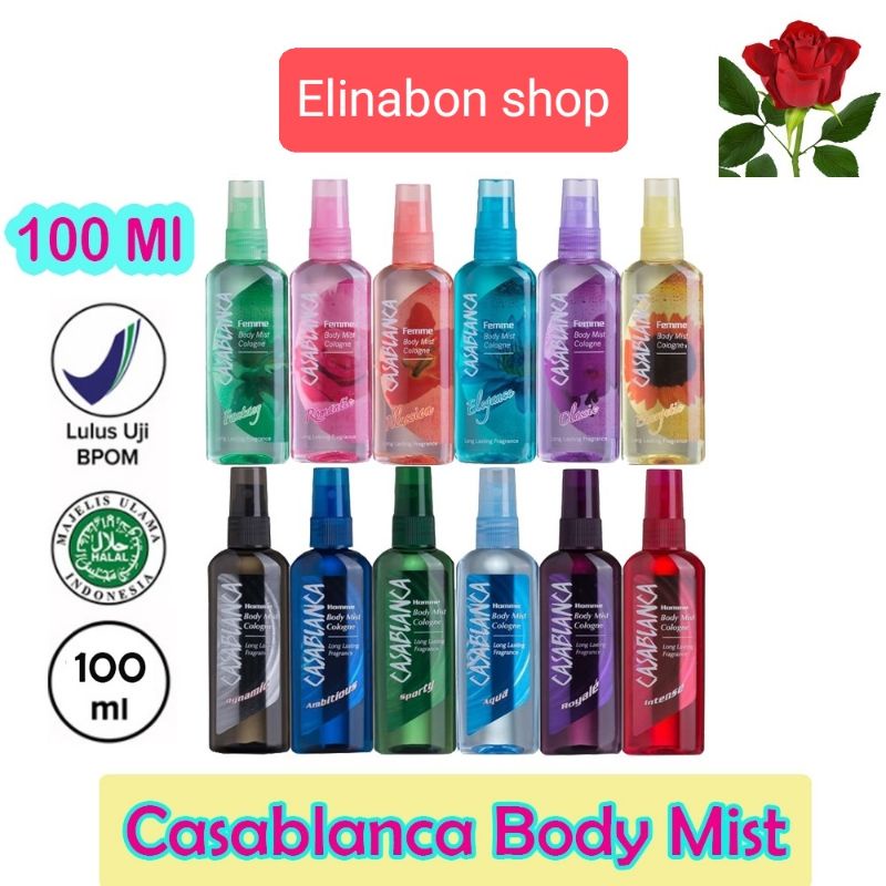 CASABLANCA Body Mist Cologne 50 &amp; 100ml