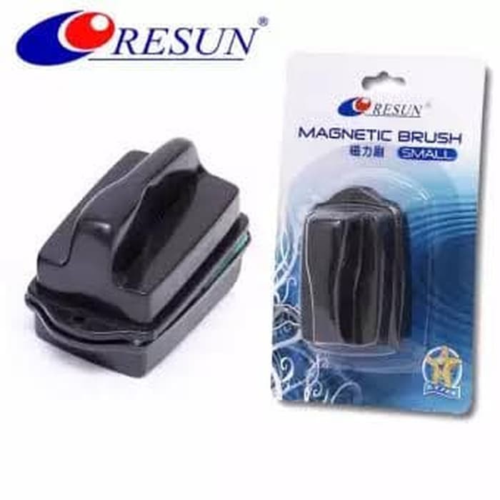 magnet pembersih kaca aquarium aquascape magnetic brush resun small kecil S