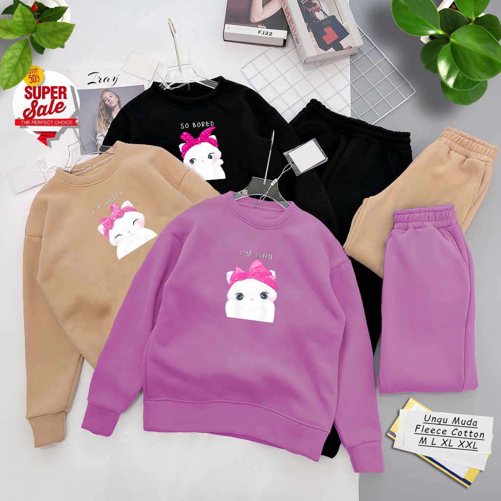 🅳🅵 Sweater Cat Mood | Sweter Pria &amp; Wanita | Dhea Fashion