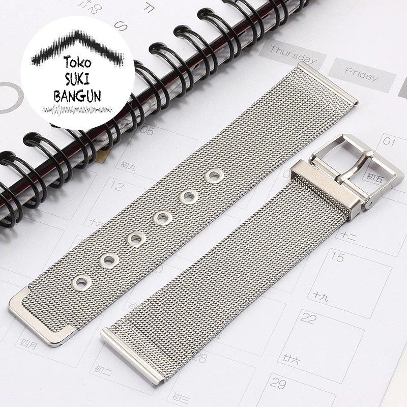 TALI JAM 18mm Rantai Pasir Stainless Steel Buckle Watch Strap Band