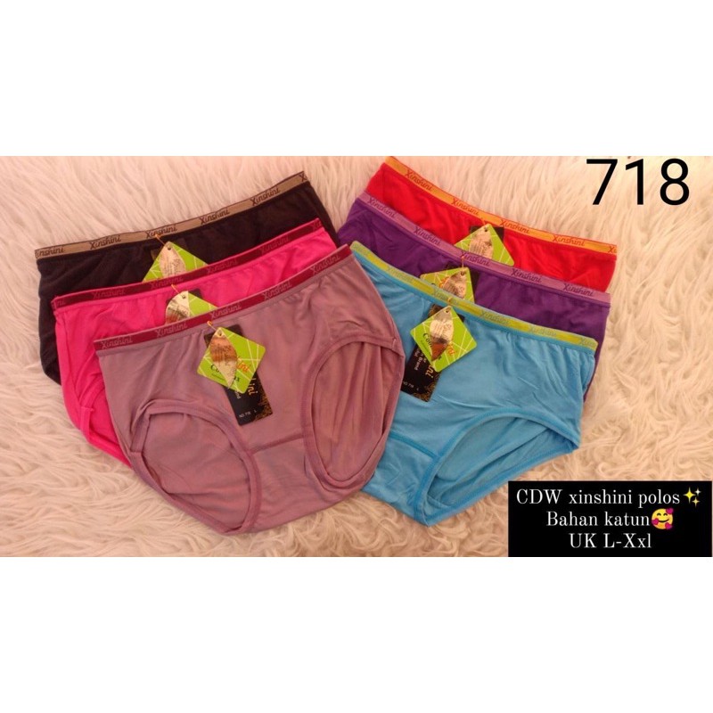 CELANA DALAM WANITA XINSHINI POLOS GROSIR LUSINAN/12 PCS