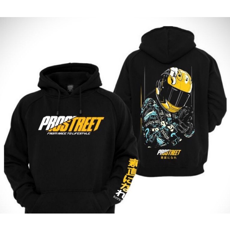 HOODIE PRIA PROSTREET HITAM / HOODIE RACING RIDERS DISTRO PREMIUM QUALITY / HOODIE FLECE SIZE M L XL / SWEATER PRIA /