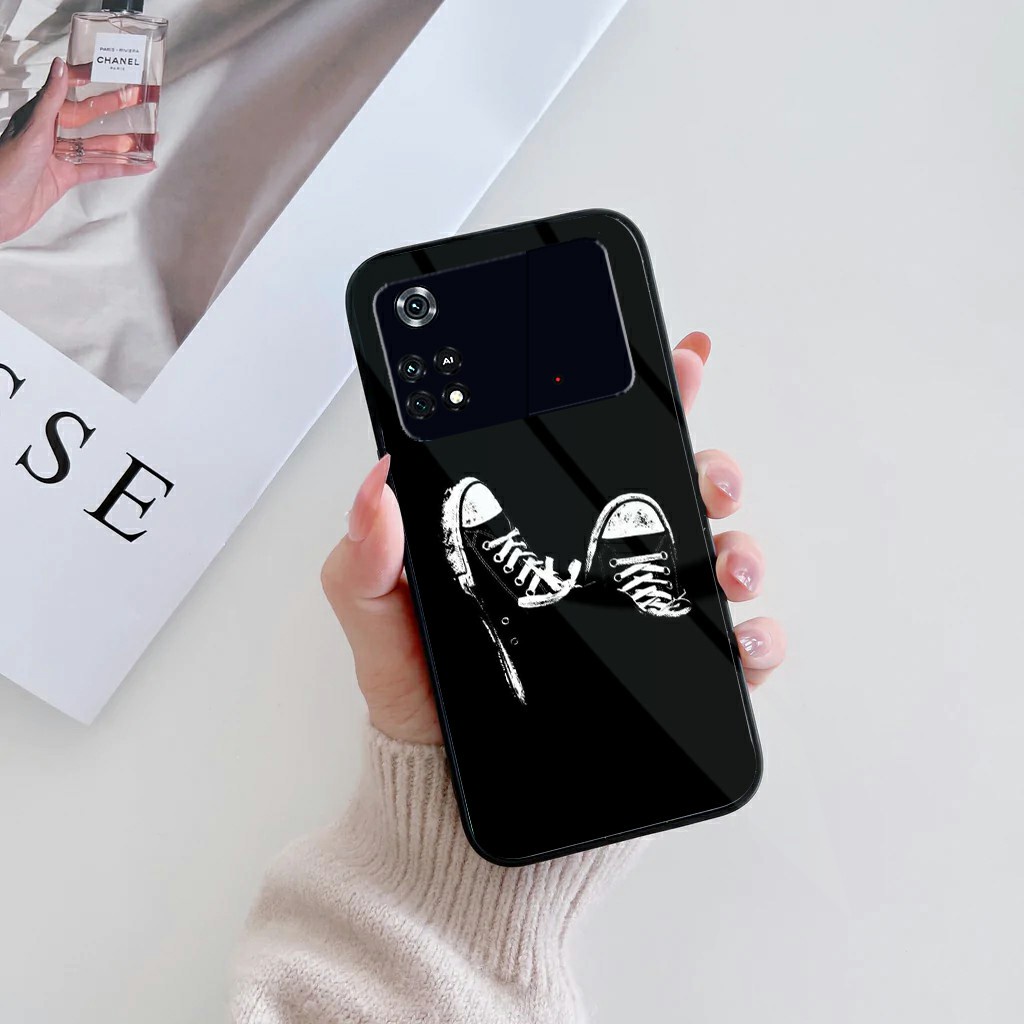 Softcase Glass Xiaomi Poco M4 Pro Terbaru [G164] - Softcase Mirror - Softcase Kaca Poco M4 Pro 4G - 