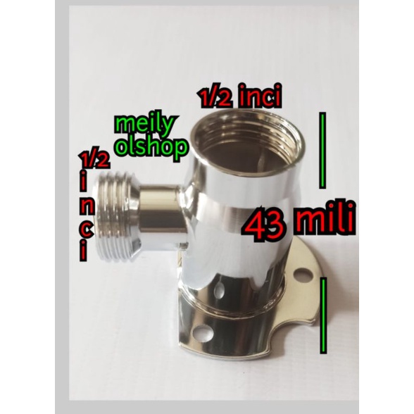 arm shower/bracket wall shower tanpa bobok