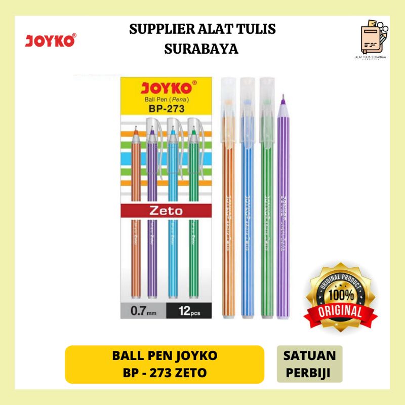 

PULPEN / BOLPOIN / BALLPOINT JOYKO BP - 273 ZETO HITAM ORIGINAL BOLPEN PETELOT MURAH