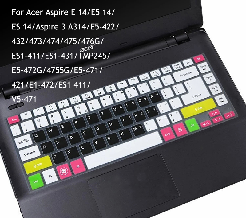 Film Silikon Pelindung Keyboard Laptop Acer Aspire A314-32 Aspire E14 E1 E5 Es 14 Travelmate P249 14 &quot;422 476g 474