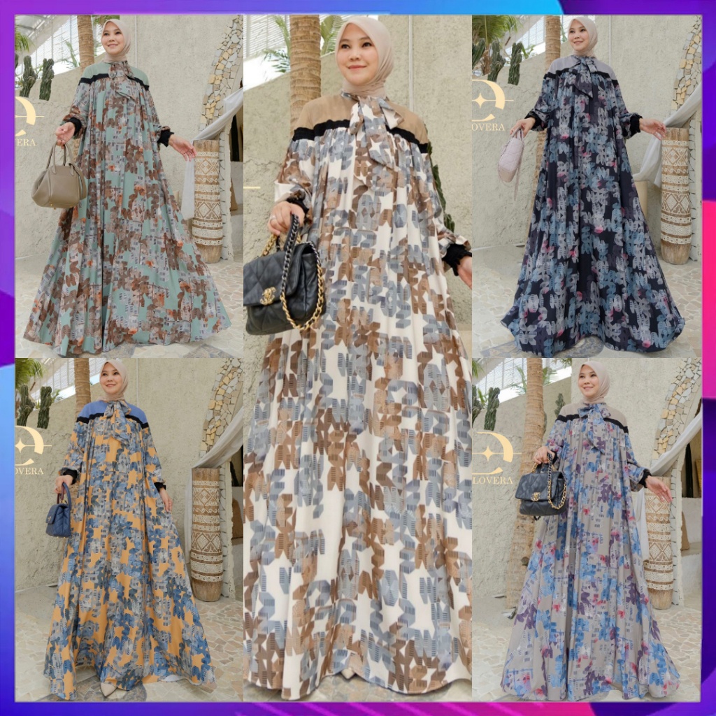[SIAP KIRIM] Safira Dress Original By D'lovera Gamis Safira By Dhilovera Baju Wanita Baju Muslimah P