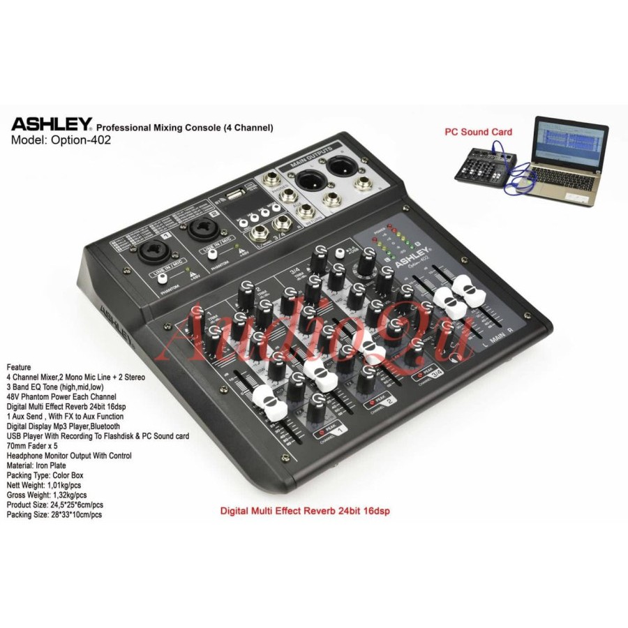Mixer Audio Ashley Option402 / Option 402 Original 4 Channel