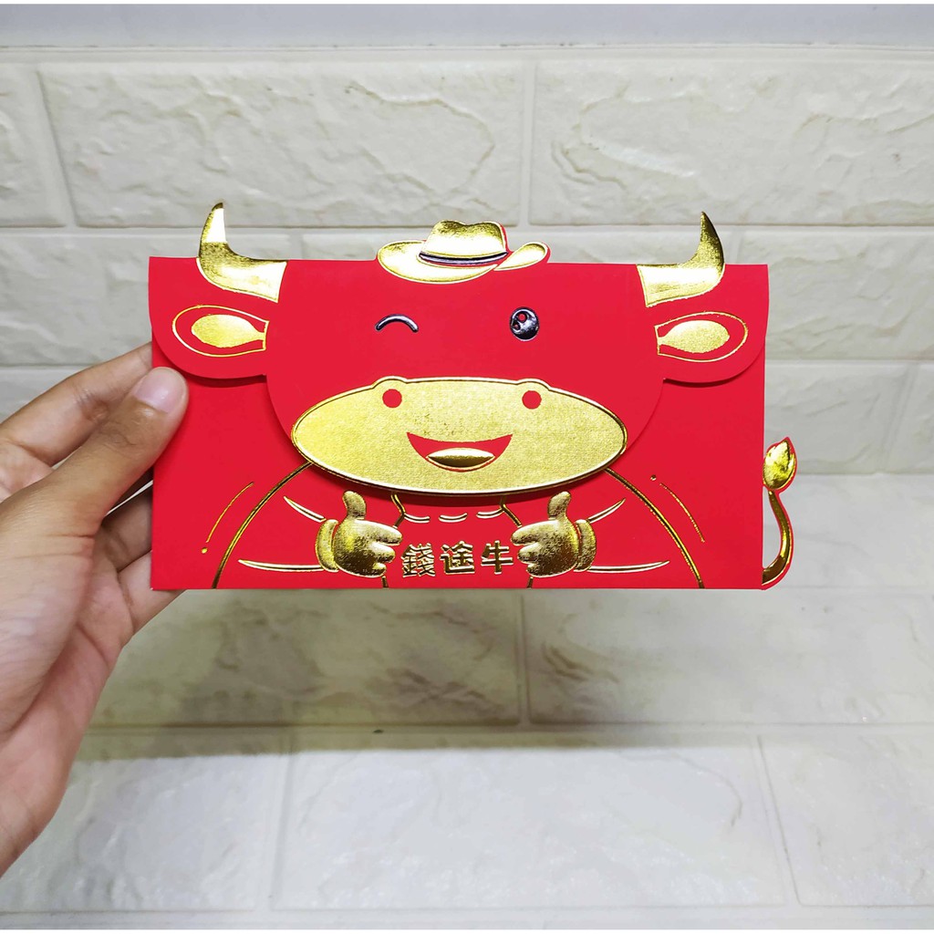 Angpao Besar CowBoy Moo Unik Lucu Bahan Tebal Bagus isi 4