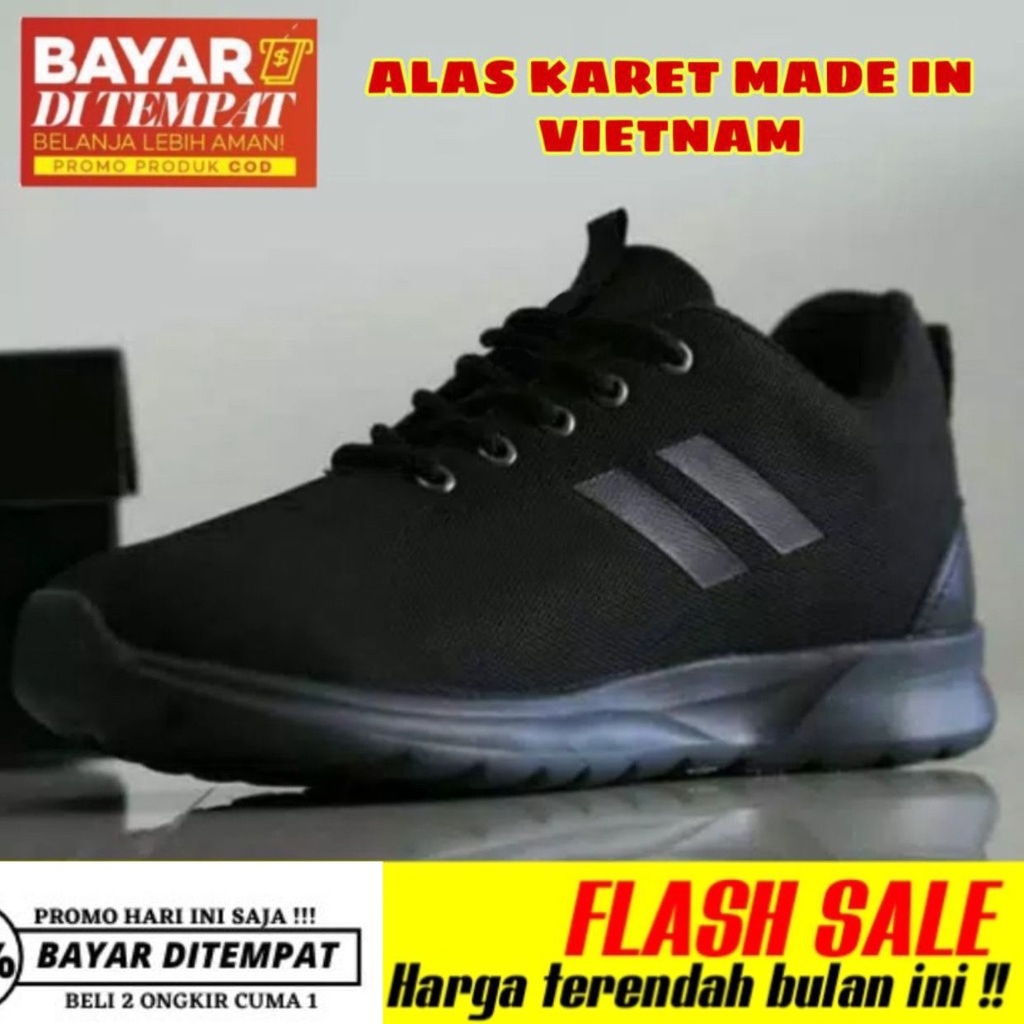 SEPATU SEKOLAH FULL BLACK