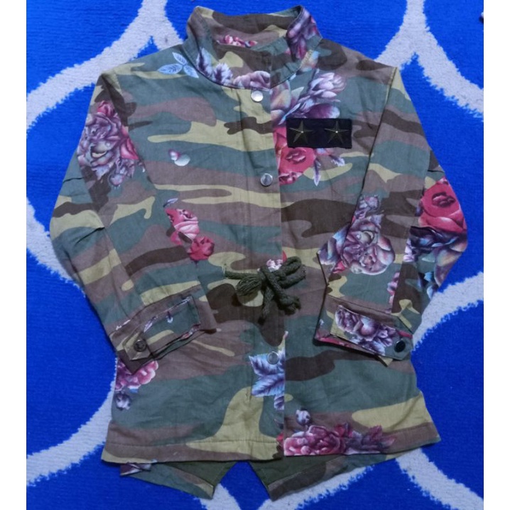 jakett parka army anak perempuan