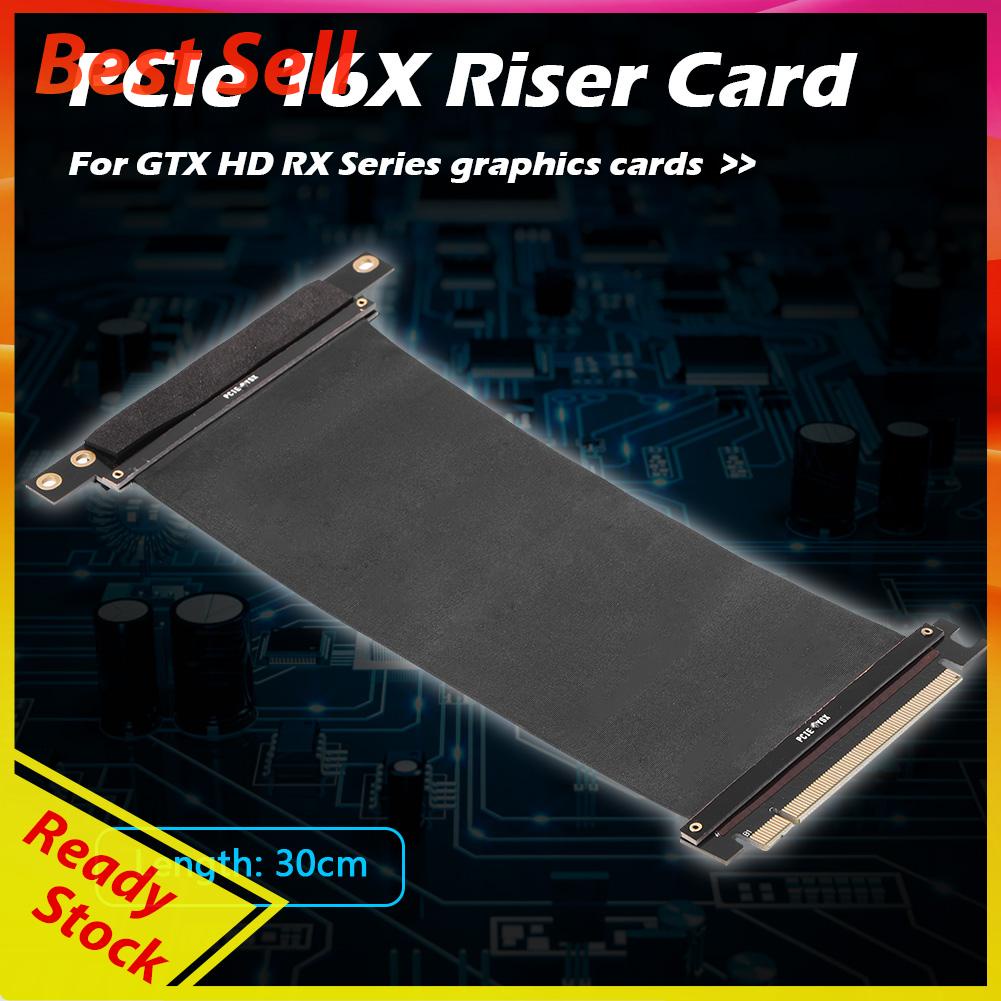 Pcie 3.0 16X Kabel Ekstensi 90 Derajat PCI-E 16X Ke 16X Kartu Riser Flexible