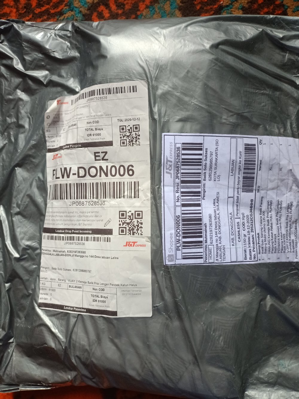 Hanung Kemeja Batik Pria Lengan Panjang Katun Halus Full Furing Batik Kanaya