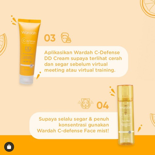 WARDAH C DEFENSE | Whip Creamy Wash DD Cream Serum Face Mist Mask Moisturizer