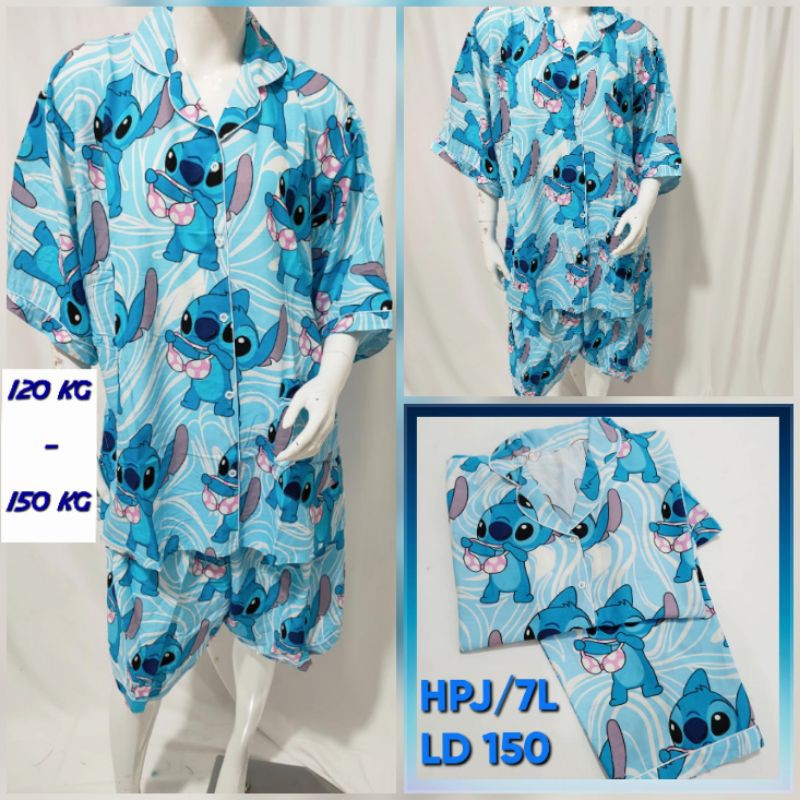 Piyama jumbo baju tidur  dewasa ld 140 150 extra bigsize