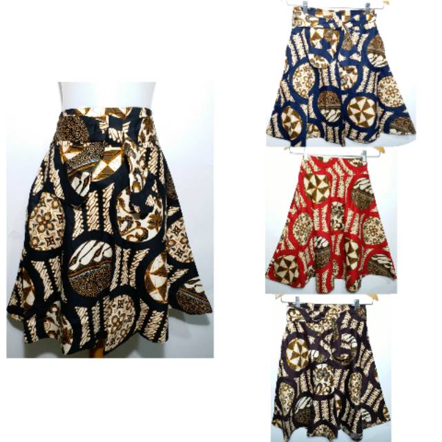 Bawahan Rok klok katun stretch batik allsize