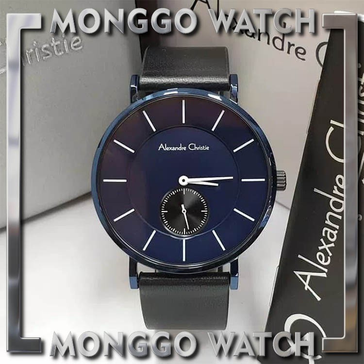 JAM PRIA ALEXANDRE CHRISTIE AC 8484 BKBU ORIGINAL BERGARANSI RESMI