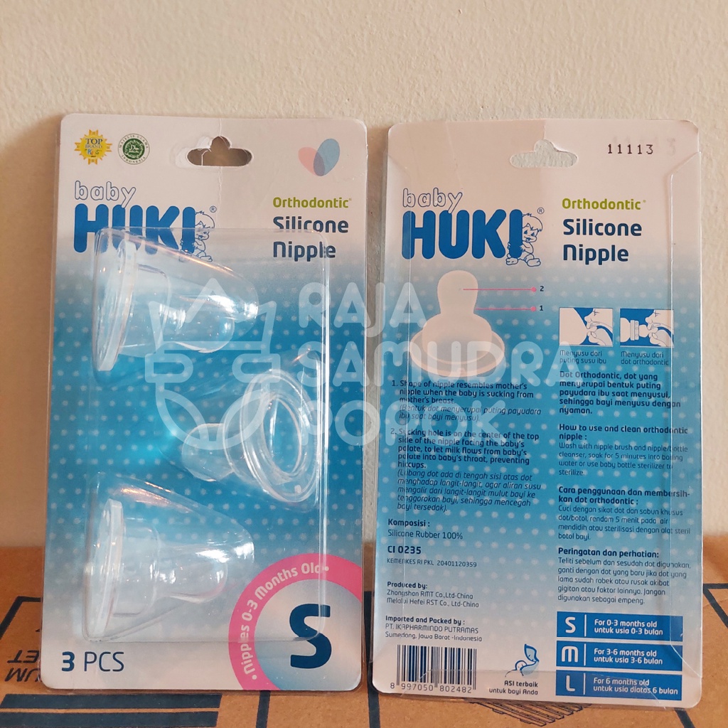 Huki Silicone Nipple L3, M3, S3 (Dot Bayi)