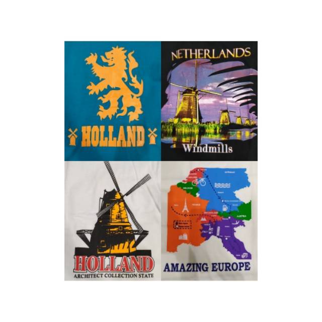 Kaos negara belanda kaos holland souvenir belanda holland Tshirt
