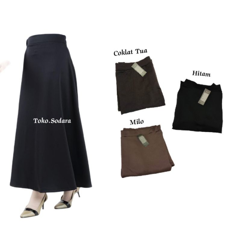 Rok Kerja A Line Scuba // Rok Scuba // Rok Murah // Rok Kuliah