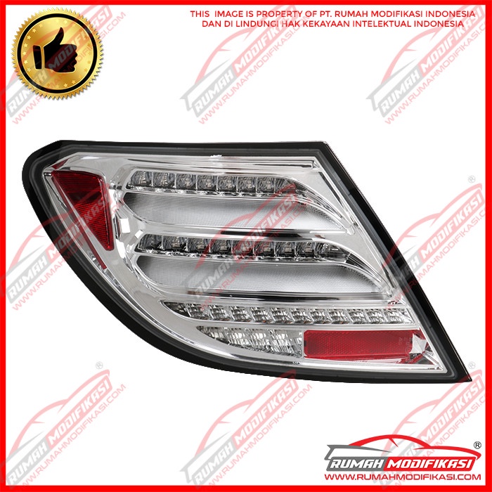 STOP LAMP - BENZ W204 C-CLASS 2007-2011 - CHROME - LED - SEQUENTIAL