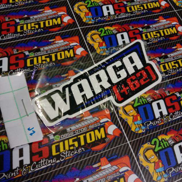 Sticker printing WARGA +62 Minim pembelian produk harus 20rb