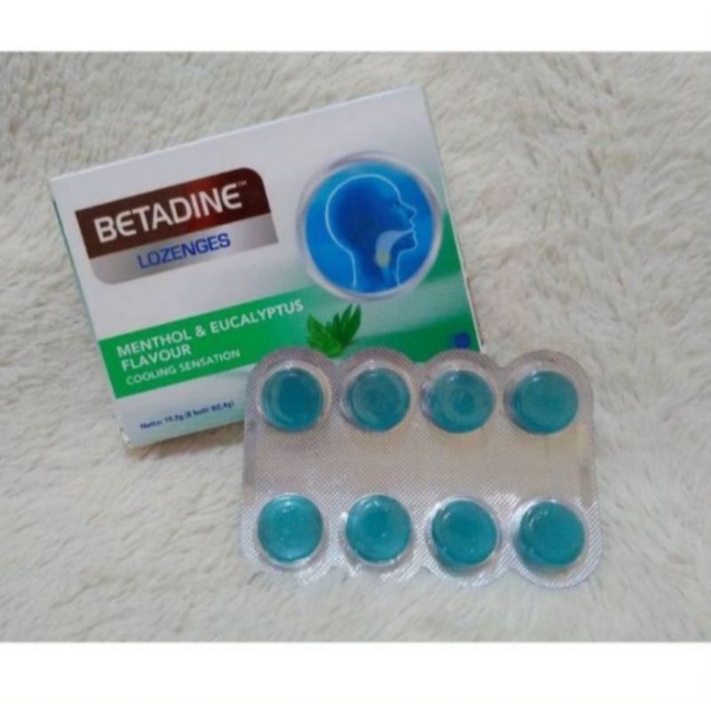 

BETADINE LOZENGES MENTHOL & EUCALYPTUS (MENGANDUNG ANTISEPTIK YANG MEMBANTU MEREDAKAN SAKIT TENGGOROKAN)