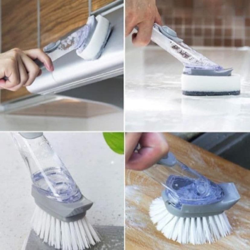 Tongkat Dispenser Sabun Cuci Piring Cleaning Brush