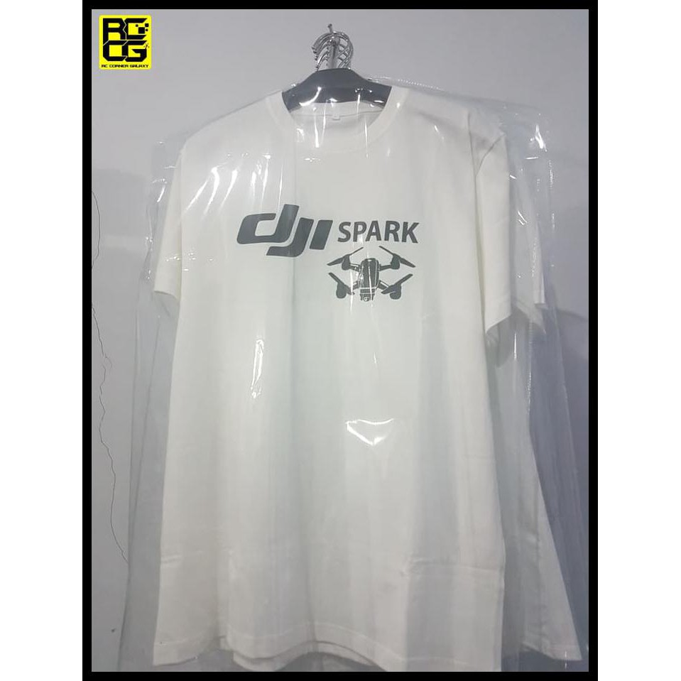 PROMO TSHIRT DJI / BAJU DJI / T-SHIRT DJI / KAOS DJI SPARK (WHITE) BERKUALITAS