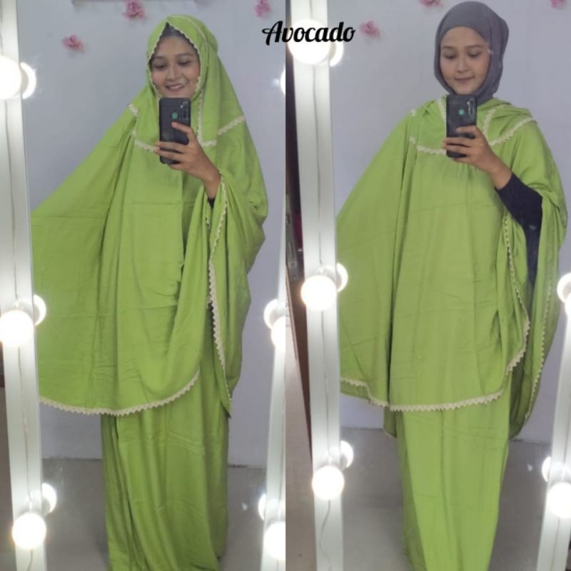 Mukena Rayon Renda premium // Mukena JUMBO // Mukena 2 in 1