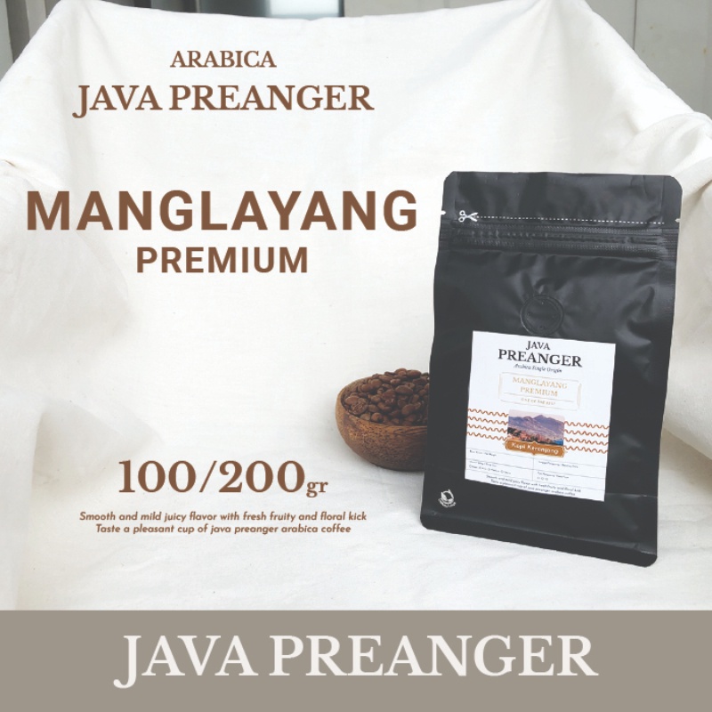 

Arabica Java Preanger Manglayang Premium Kopi Bean, Bubuk 100-200gr