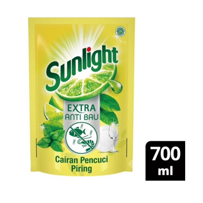 Sunlight Sabun Cuci Piring Anti Bau 700ml / Sunlight 700ml / Sunlight 755ml