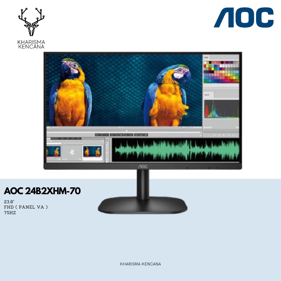 LED MONITOR AOC 24B2XHM-70 23.8inch 75Hz HDMI FHD