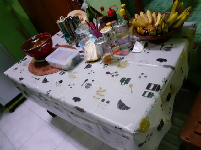[ Bayar Ditempat ]taplak Meja Anti Air Motif Bahan Peva / Taplak Meja Anti Air Motif