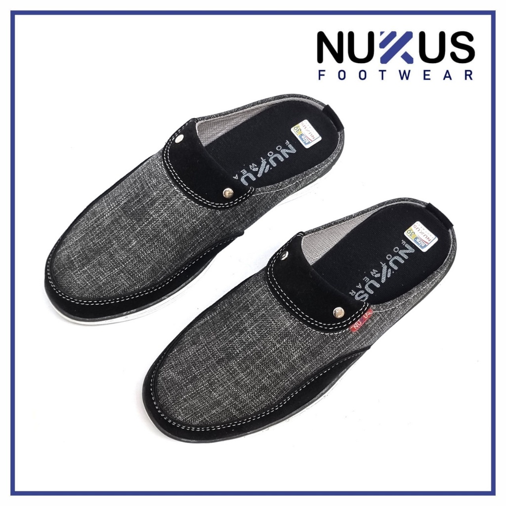 Nukus Sandal Selop Pria Kasual Bustong Hitam - NKH 02 JH