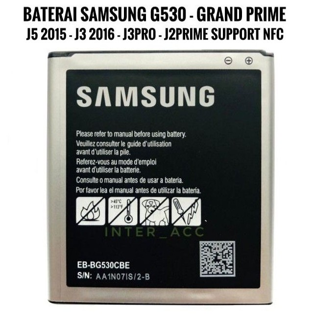 BATERAI ORIGINAL SAMSUNG GALAXY GRAND PRIME G530 NFC J5