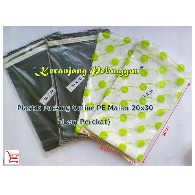 

Plastik Packing LEM 20x30 / Polymailer PE Premium isi 50 Lembar Per pack / Plastik REA