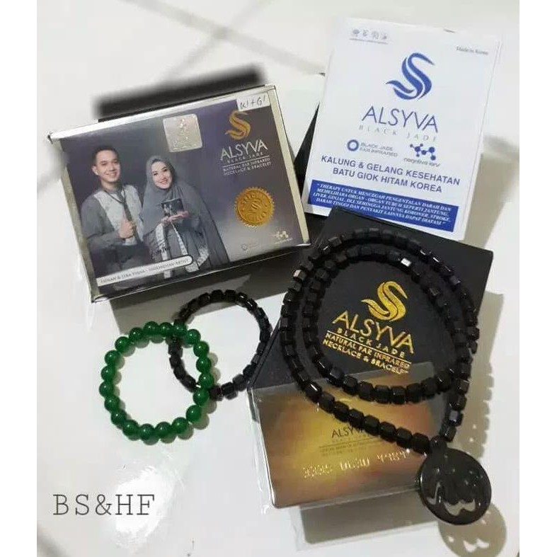 Alsyva Black jade kalung kesehatan Original