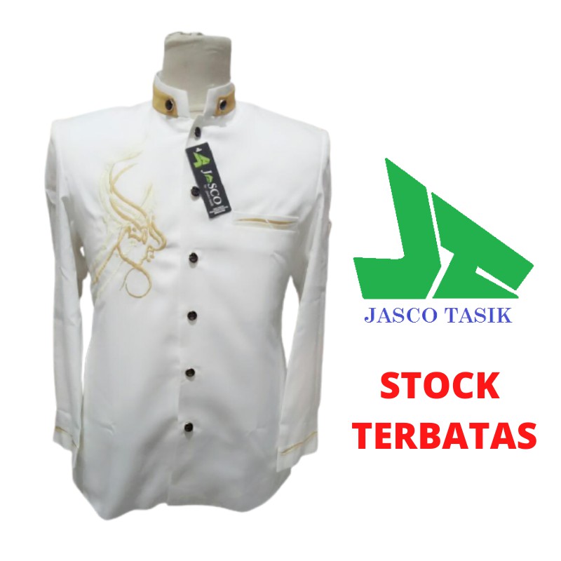 (LIMITED EDITION) Jasko Putih Tulang Bordir Kaligrafi