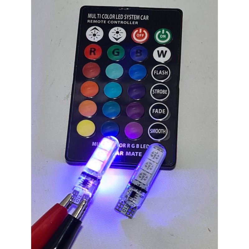 lampu sen jelly 6 mata remot bisa ganti warna flash dll universal motor