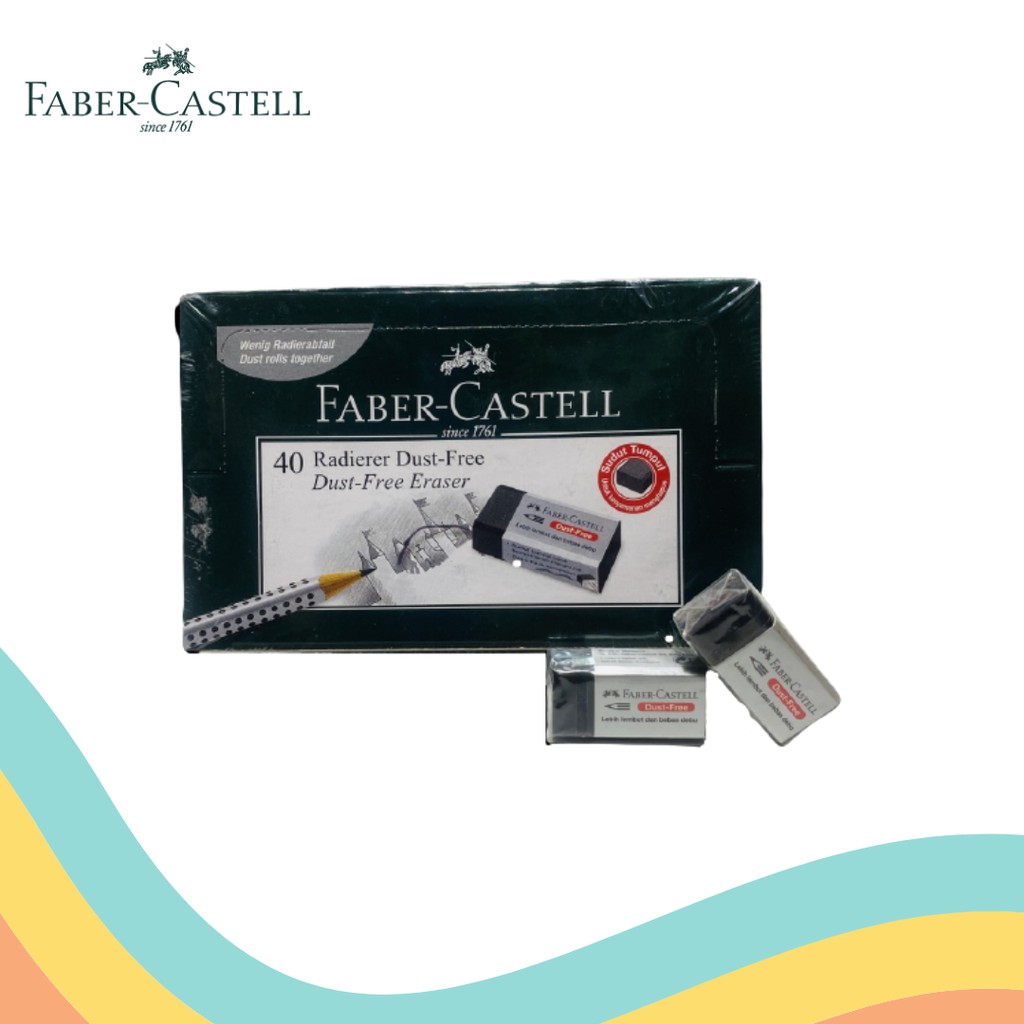 PENGHAPUS FABER CASTELL 40 HITAM (1 BOX)