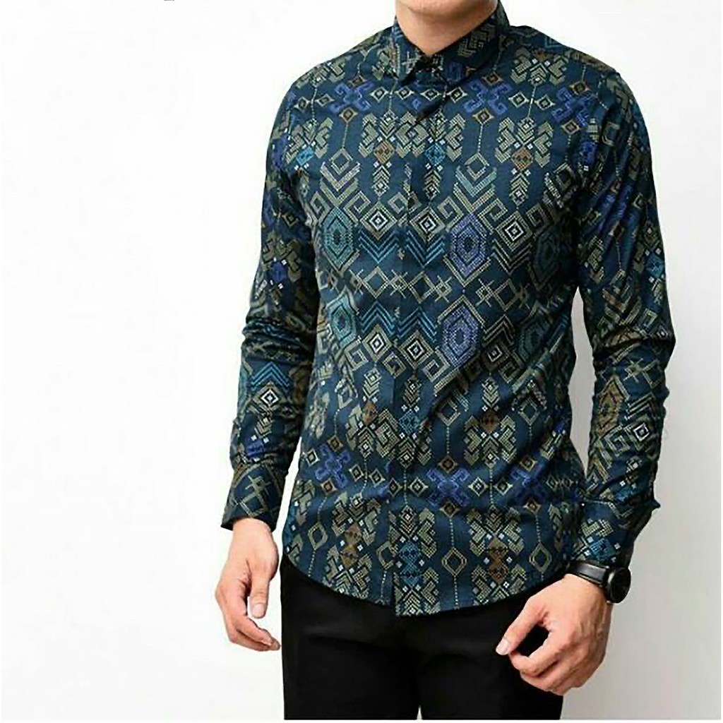 DGM Fashion   New Arrival Distro Batik Pria Bordir Sogan Batikaf Notoarto Batik Ipnu-Ippnu Hem Pria-TOSCA 5387