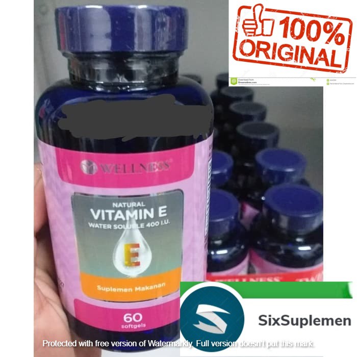 Wellness Vitamin E 400 I.U Water Soluble 60 Softgels